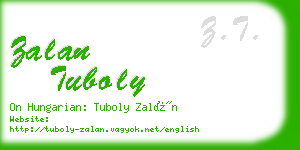 zalan tuboly business card